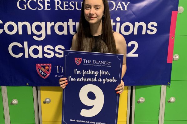 Emma achieved one grade 9, a grade 8, four grade 7's and two grade 6's.  Emma will now continue her studies at the Deanery Sixth Form College.