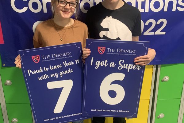 Congratulations to twins Grace and Matthew on their fantastic results. They will both continue their studies at the Deanery Sixth Form college.